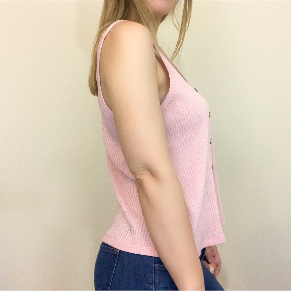 'Faithfully' Buttoned Rib Tank - Picture 3 of 5